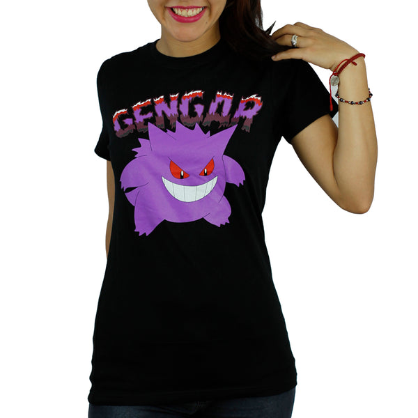 Mighty Fine Pokemon Angry Gengar Black T-shirt