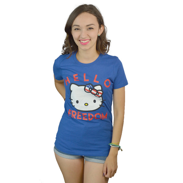 Mighty Fine Hello Kitty Freedom Blue T-shirt