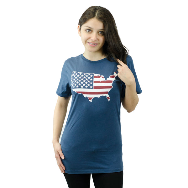 ThreeForTwelve U.S. Flag Blue T-shirt