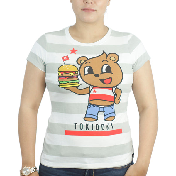 TOKIDOKI Bear With Burger White T-shirt