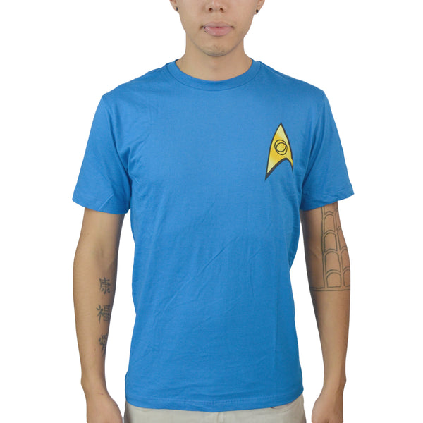 We Love Fine  Star Trek Logo Pocket Blue T-shirt